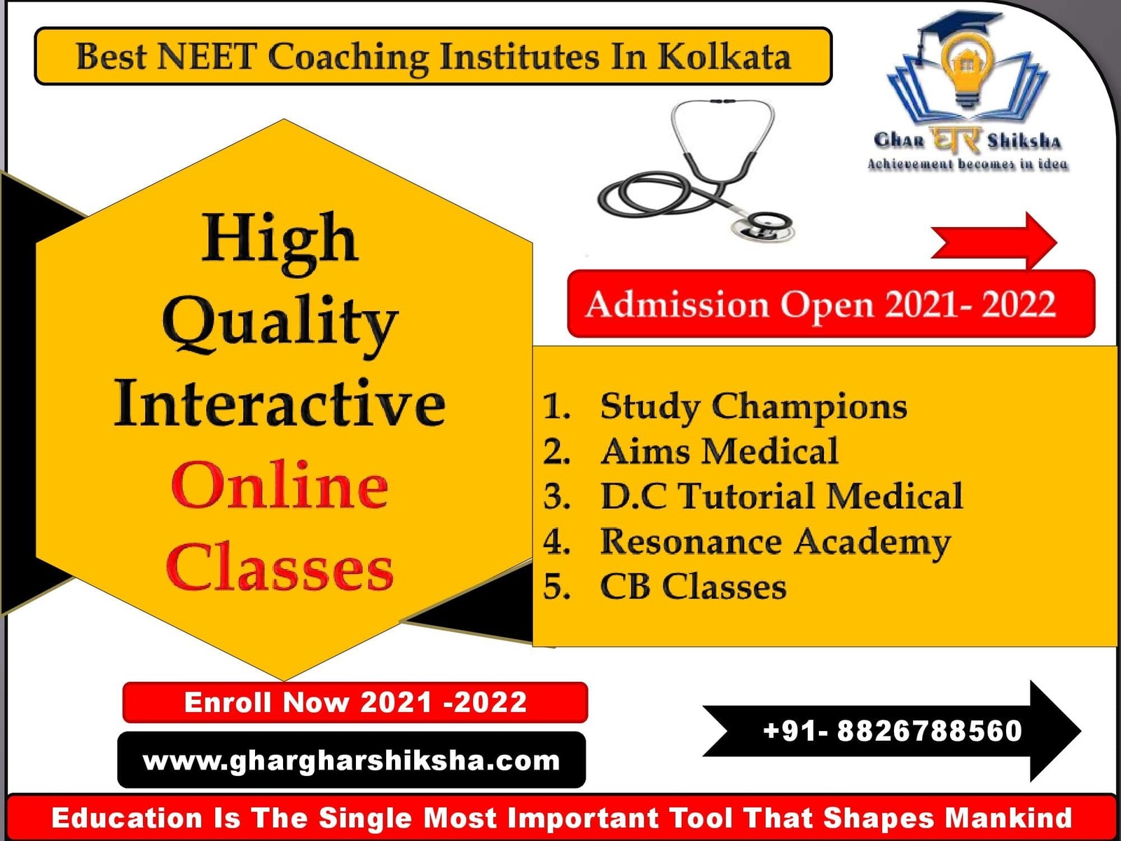 Top 10 NEET Medical Coaching Centers In Kolkata 